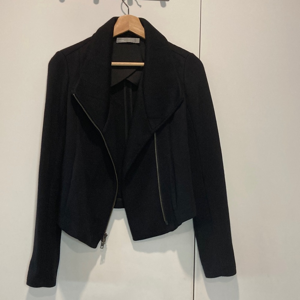 Vince moto style knit jacket